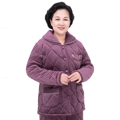 加厚款珊瑚绒居家服宽松保暖套装