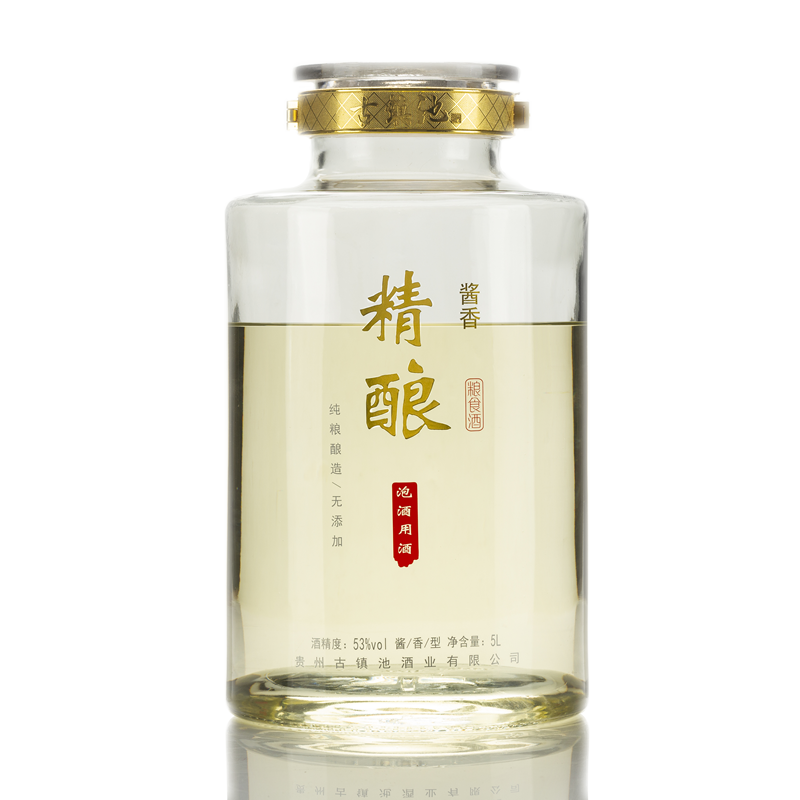 貴州高度白酒茅臺古鎮(zhèn)醬香型5L約10斤糧食53度精釀散裝大壇泡酒
