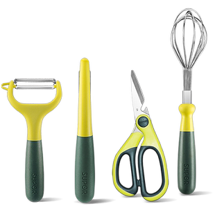 苏泊尔家用不锈钢打蛋器多功能水果刀削皮刀刮皮刀剪刀厨房小工具