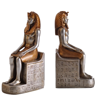 古埃及国王法老形象人物书立摆件书夹家居装饰品书柜动物书档摆设