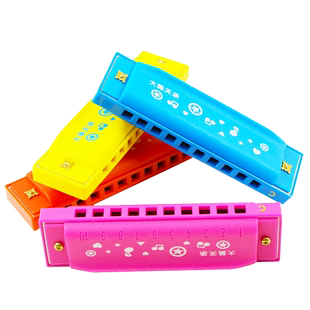 C调布鲁斯10孔儿童口琴 初学入门男女孩幼儿园吹奏乐器口风哨