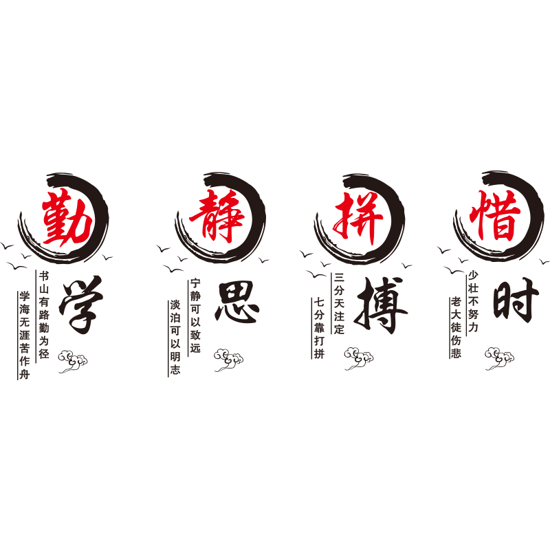 励志墙贴纸班级教室文化墙装饰布置建设高中高考数学公式初三标语