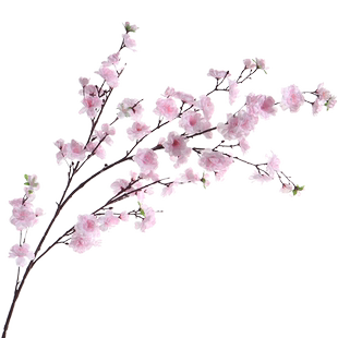 仿真花网红大桃花枝假桃花树室内装饰客厅落地摆放干花婚庆吊顶花