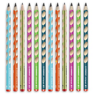 德国Stabilo思笔乐洞洞铅笔粗三角杆 322小学生HB 儿童练字矫正握姿初学学龄前正姿易握铅笔幼儿园初学者