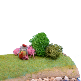 地台高达 地衣仿真灌木丛 兵人建筑沙盘场景观模型diy手工 树草丛