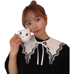 春秋薄款假领子女百搭假领配饰娃娃领装饰宫廷风配裙子t恤衬衫ins