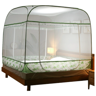 蚊帐家用蒙古包免安装加密三开门1.8 m2米床婴儿宝宝防摔可折叠