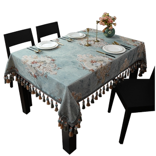 新中式餐桌布高端奢华长方形实木红木桌布布艺台布高级感2025新款