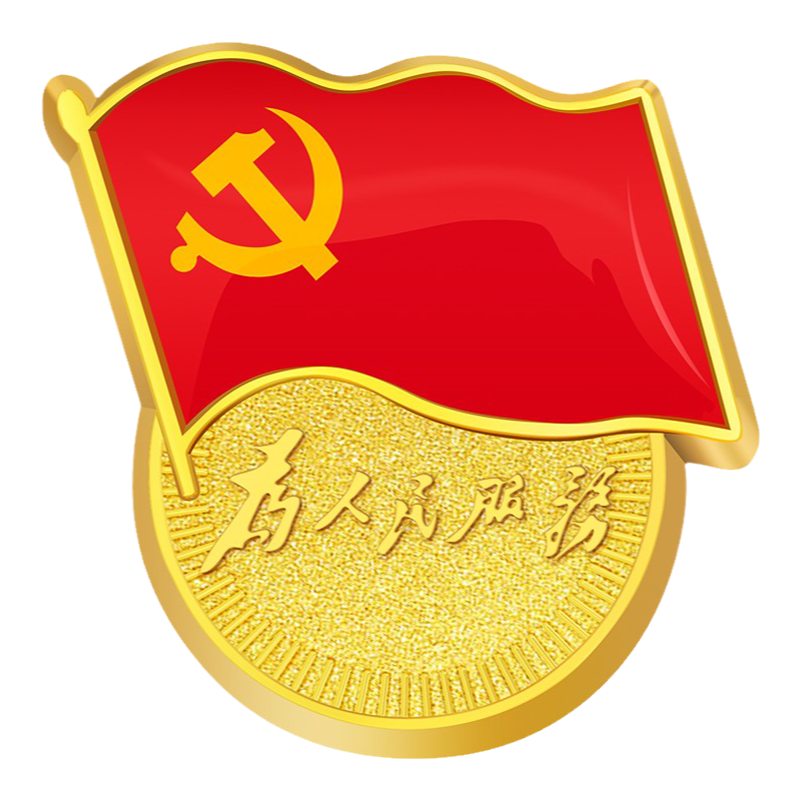 党徽标准型2020年新版胸针党徽磁铁高档镀金徽章加厚吸铁石别针蝴蝶扣纯铜党员胸章胸徽磁扣礼盒为人民服务