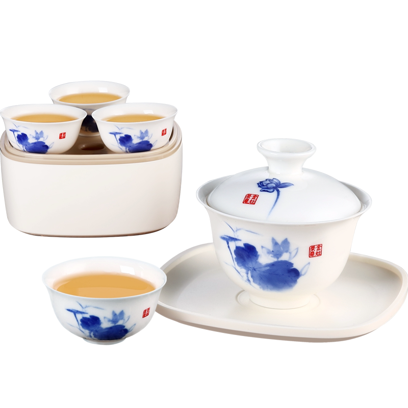 陶瓷kp-123便携礼盒装旅行茶具
