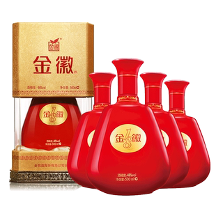 金徽酒金徽18 46度500ml*4瓶 整箱浓香型白酒粮食酒官方旗舰店
