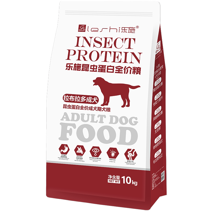 乐施狗粮拉布拉多专用幼犬成犬全价全期狗粮昆虫蛋白