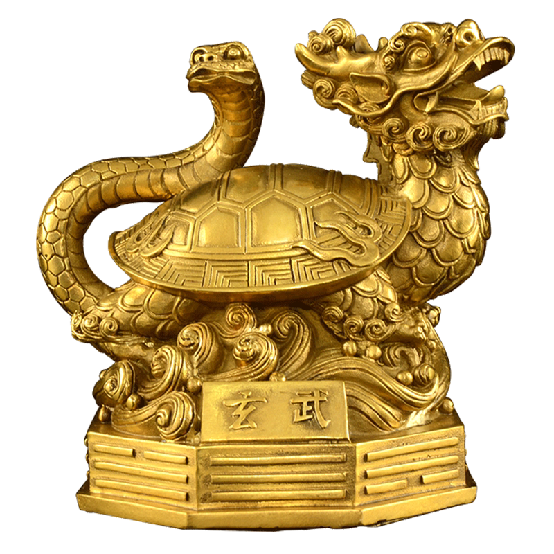 黄铜青龙白虎朱雀玄武四方位摆件
