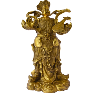 黄铜四大天王佛像摆件四大金刚神像一套家居佛像铜像大号可定制