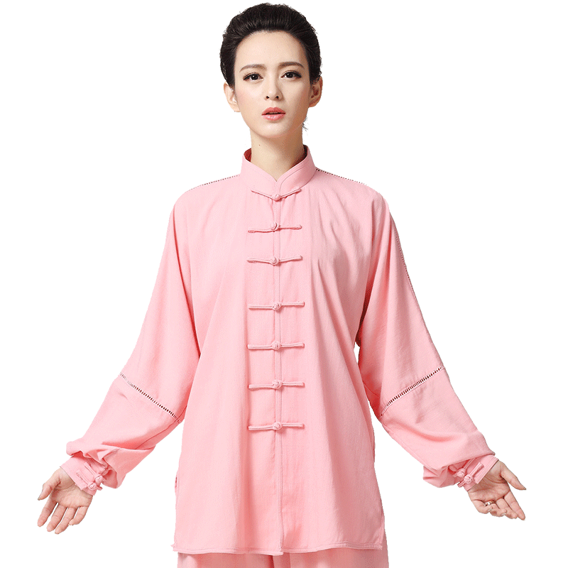 高端品牌2025新款亞麻太極服男棉麻八段錦練功服女太極拳國風(fēng)春秋