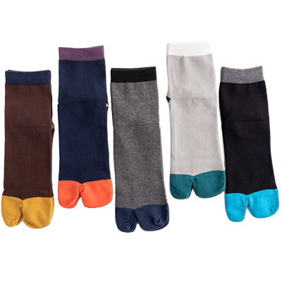 男士中筒二指袜日系高