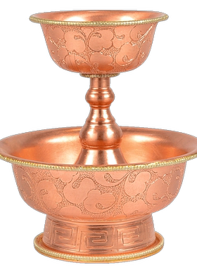 铜制桌面摆件上杯下盘