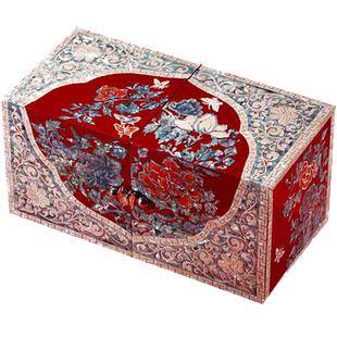 非遗锦贝传说螺钿漆器首饰盒高档实木结婚礼物送新人新婚陪嫁礼品