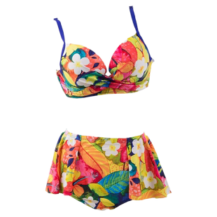 ook泳衣女比基尼性感显瘦大胸聚拢带钢圈高腰温泉泳装游泳衣新款