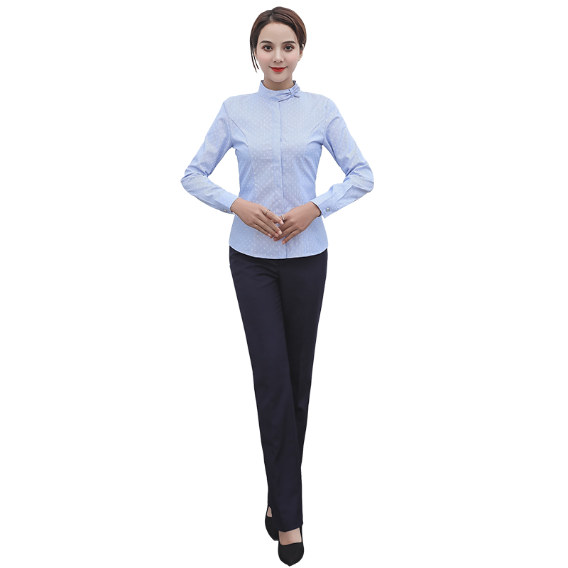 纯岚2019新款中国移动工作服衬衫