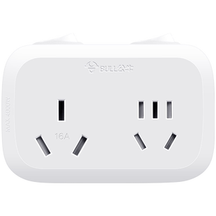 公牛16a转换头一分二空调转换插头16安10a一拖二大功率插座转换器