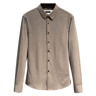 男士衬衫春秋新款商务休闲正装男装上衣服条纹衬衣长袖男韩版潮流