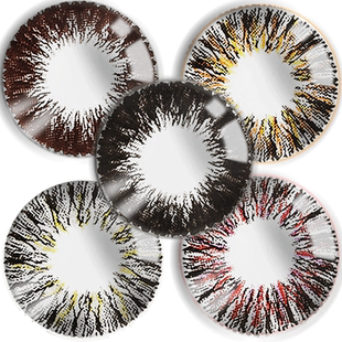 2片装韩版美瞳年抛女大直径混血网红款男小自然薄欧美QL隐形眼镜