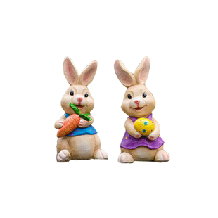 室外草地花园林卡通可爱小兔子雕塑庭院家居门窗阳台动物装饰摆件