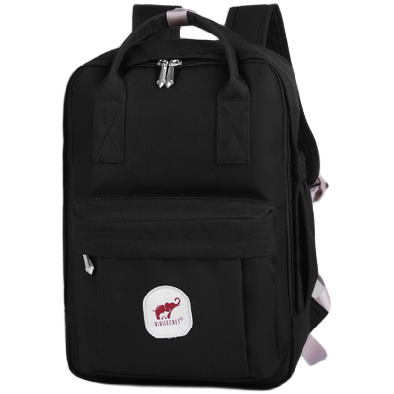 韩版甜甜圈双肩包女中小学生书包校园时尚百搭帆布旅行电脑背包男