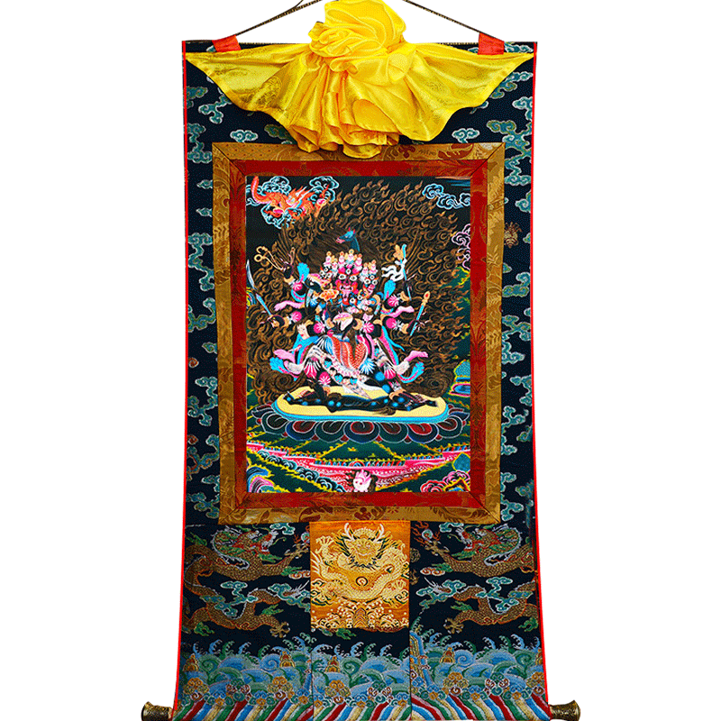 欧斯特矿物唐卡挂画手工装裱