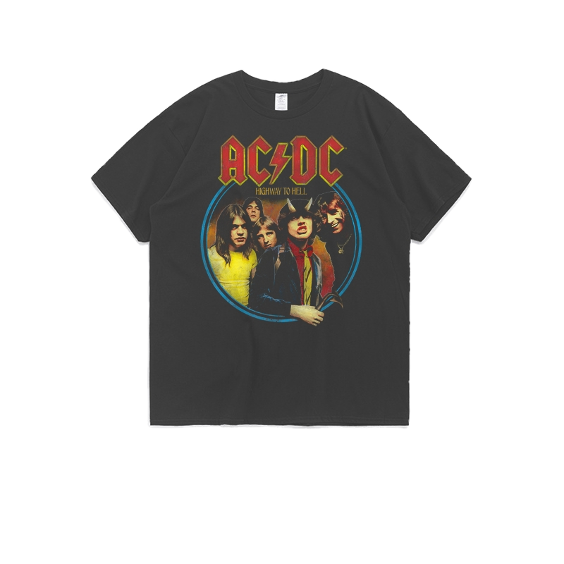 硬摇滚T恤布鲁斯短袖上衣男女重金属欧美rock经典乐队acdc潮半袖