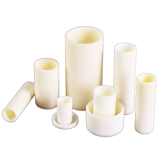 氧化铝圆柱形坩埚实验室耐高温1600管式优质圆弧形刚玉坩锅规格一