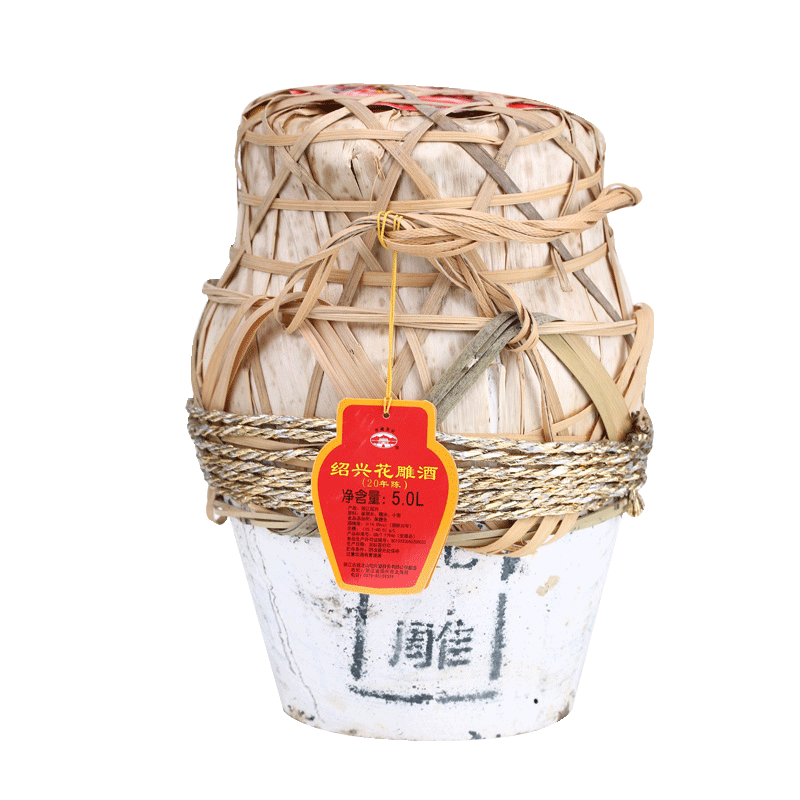 古越龙山绍兴黄酒二十年绍兴花雕酒5L/坛糯米酒10斤20年坛装黄酒