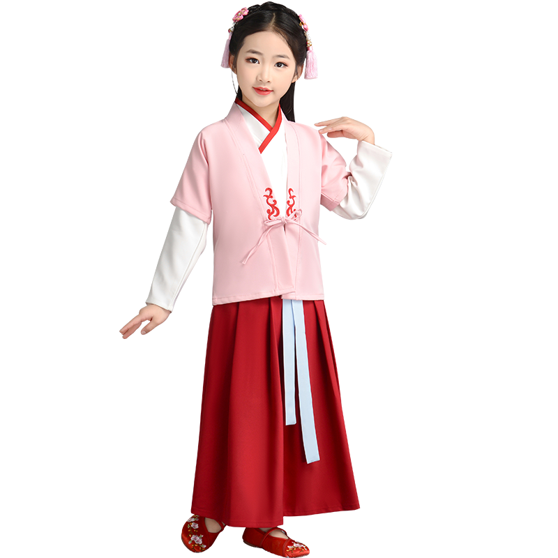 儿童汉服国学服幼儿园女童中国风男童古装三字经小学生弟子规服装