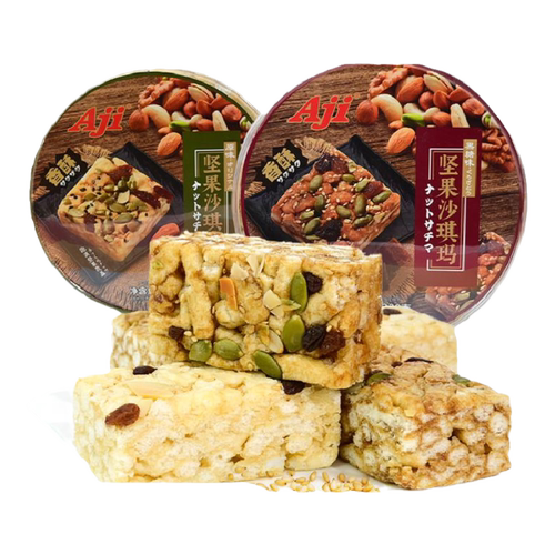 Aji坚果黑糖沙琪玛早餐代餐传统糕点萨其马整箱怀旧零食小吃320g