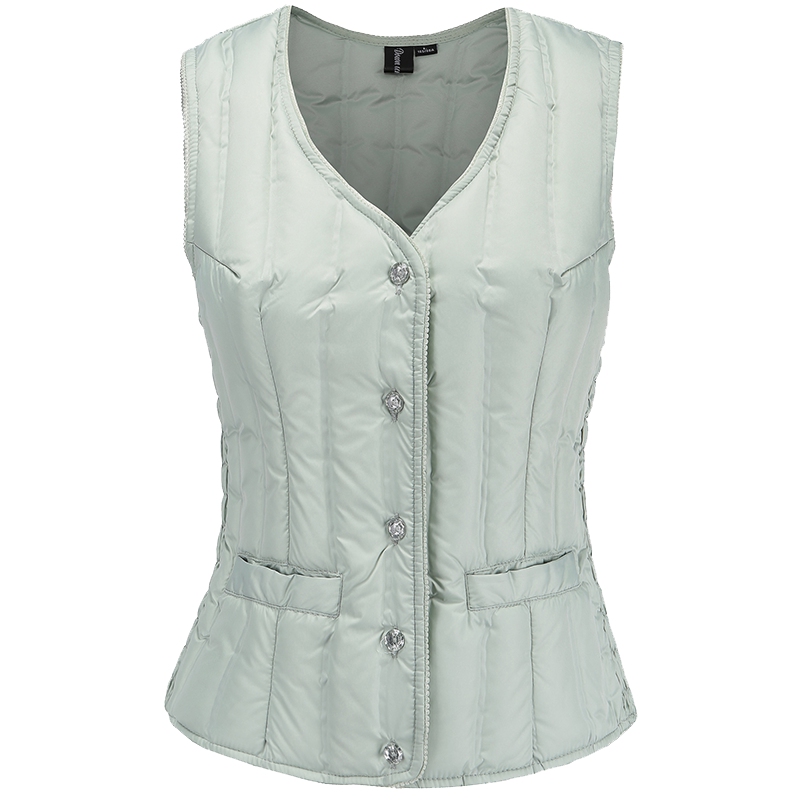 羽绒马甲女短款背心保暖内穿羽绒服内胆修身轻薄冬款贴身打底马夹