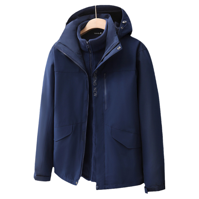 外套男秋冬两件套男女登山服防水
