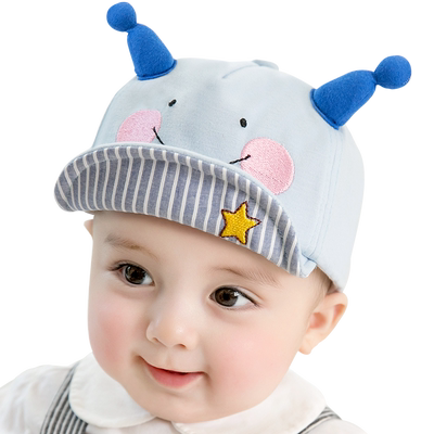 婴儿帽子春秋薄款男童可爱遮阳