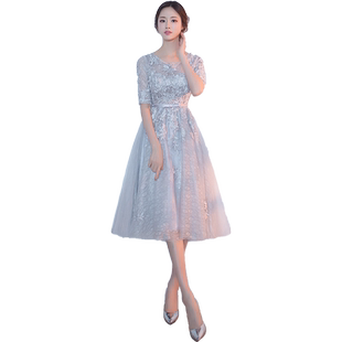 法式晚礼服女2025新款中长款仙气学生派对洋装小礼服连衣裙伴娘服