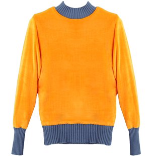 2025秋冬高领毛衣女加绒加厚套头修身内搭针织衫女士保暖打底衫潮