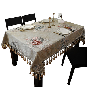 新中式餐桌布长方形台布高级感实木红木茶几布桌布高端2025年新款