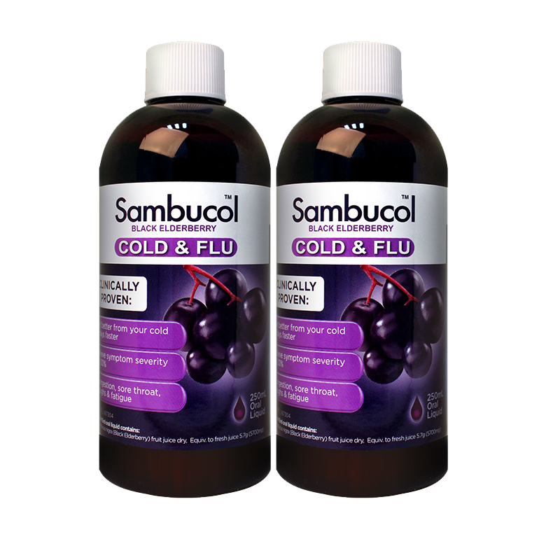 自营SAMBUCOL黑接骨木糖浆