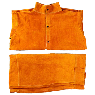 牛皮电焊围裙焊工反穿衣电焊防护服工作服耐磨隔热耐高温