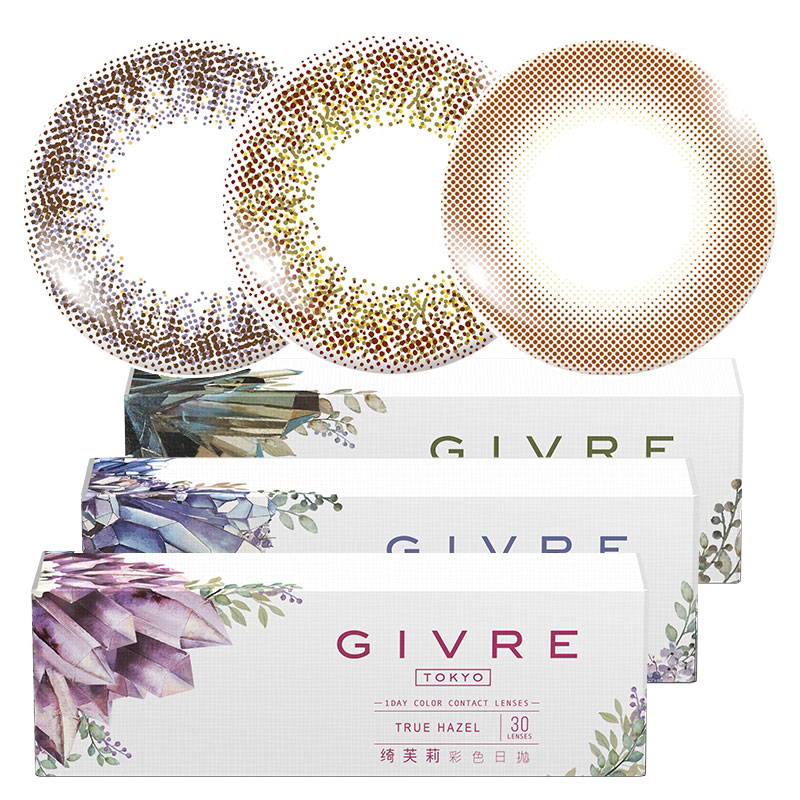 givre绮芙莉美瞳日抛30片混血欧美女大小直径官方正品隐形眼镜