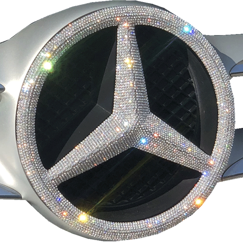 2020款奔驰GLE350GLA200C260LSLCSLE300中网满天星钻石装饰车贴钻