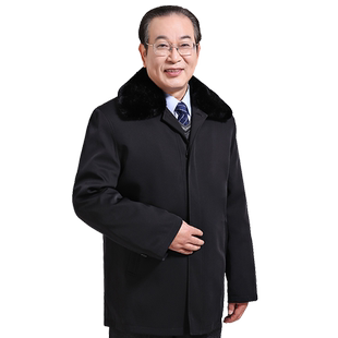 中老年棉衣加厚冬装外套爷爷装老年男装老人羽绒服爸爸装冬季棉袄