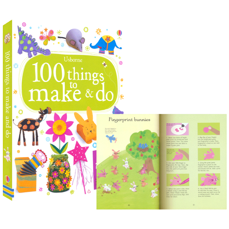 100 Things to Make & Do 尤斯伯恩 100件必做手工绘画 英文原版进口图书 儿童手工剪纸绘画装饰建造创造力想象力启蒙