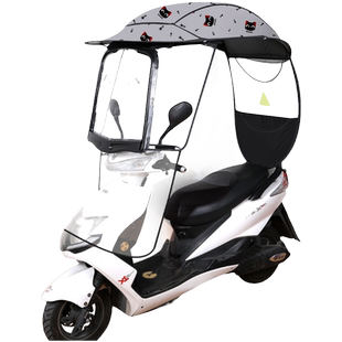 电动车雨棚篷遮阳伞防雨罩电瓶摩托车防晒挡风罩新款可拆安全雨伞