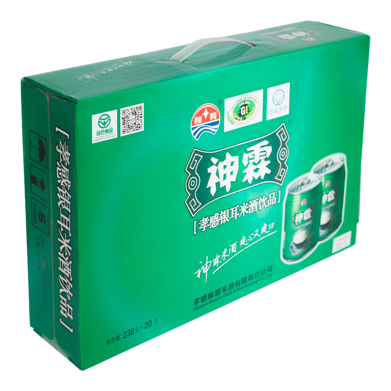 神霖孝感米酒銀耳口味米酒飲料20聽整箱香甜酒釀糯米醪糟月子米酒