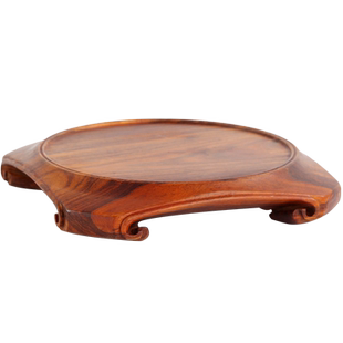 花梨木摆件底座天圆地方茶壶花瓶紫砂壶香炉奇石头实木工艺品底座